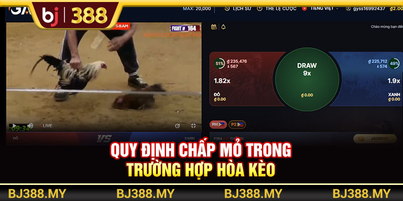 Quy định chấp mỏ trong trường hợp hòa kèo